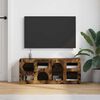 vidaXL TV Cabinet Smoked Oak 100 x 35 x 40 cm Engineered Wood