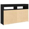 vidaXL Sideboard Black Oak 116 x 30 x 75 cm Engineered Wood