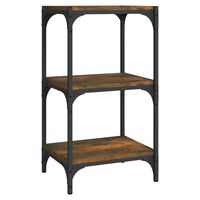 vidaXL Book Cabinet Smoked Oak 40x33x70.5 cm Engineered Wood and Steel