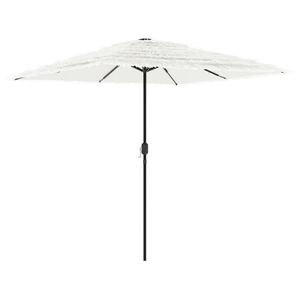 vidaXL Garden Parasol with Steel Pole White 248x248x248 cm