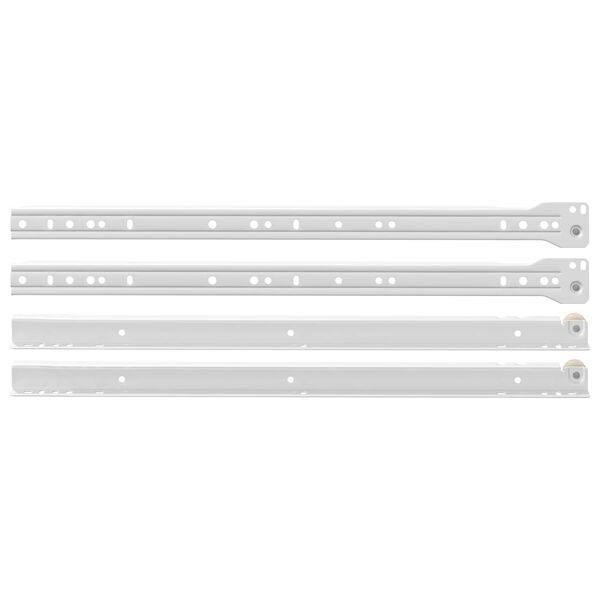 vidaXL Drawer Slide 2 pcs White 450 mm Steel