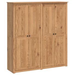 vidaXL Wardrobe PANAMA Honey 169 x 50 x 185 cm Solid Pine Wood