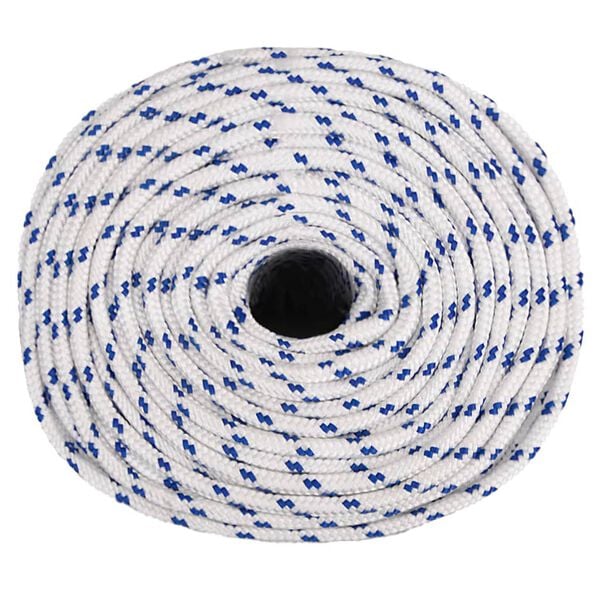 vidaXL Boat Rope White 6 mm 25 m Polypropylene