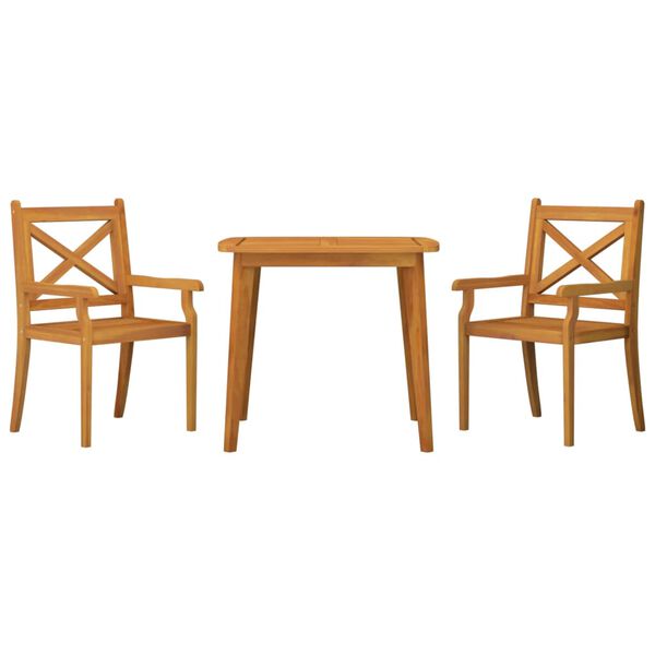 vidaXL 3 Piece Garden Dining Set Solid Wood Acacia