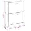 vidaXL Shoe Cabinet Concrete Grey 59x17x81 cm Engineered Wood