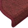vidaXL Stair Mats 15 pcs 56x17x3 cm Bordeaux Half Round