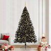 vidaXL Artificial Pre-lit Christmas Tree Black 240 cm PVC