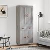 vidaXL Highboard Grey Sonoma 69.5x34x180 cm Engineered Wood