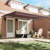 vidaXL Manual Retractable Awning Brown 400x300 cm
