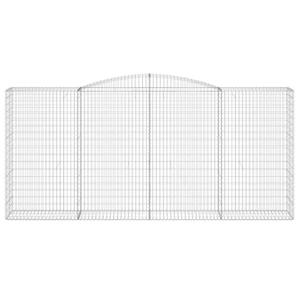 vidaXL Arched Gabion Baskets 3 pcs 400x50x180/200 cm Galvanised Iron