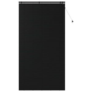 vidaXL Venetian Blind Black 125 x 250 cm 35 mm Solid Paulownia Wood