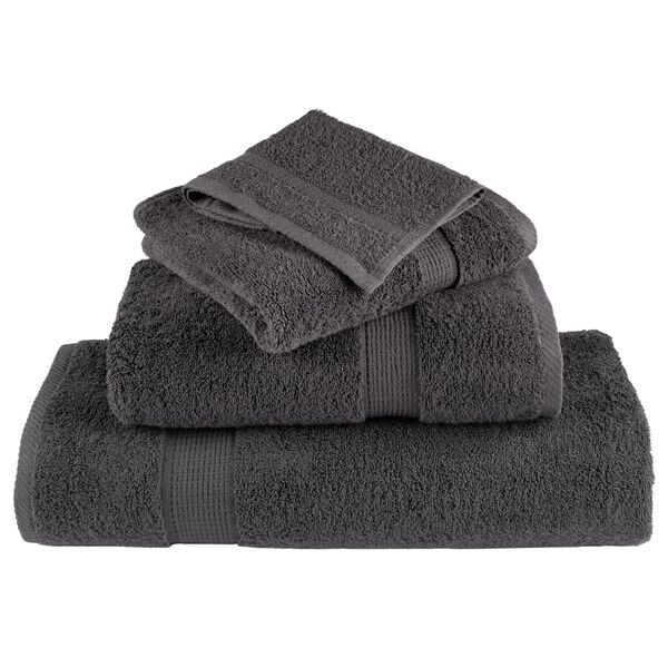 vidaXL Premium Hand Towels "SOLUND" 50 pcs Anthracite 50x100 cm 600 gsm