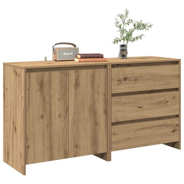 vidaXL 2 Piece Sideboard Artisan Oak Engineered Wood