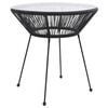 vidaXL Garden Dining Table | Black, Transparent