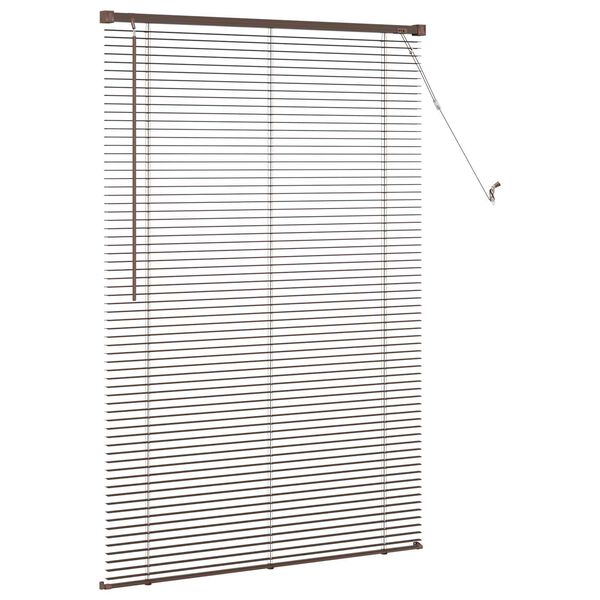 vidaXL Venetian Blind Manual Dark Brown with Pattern 150 x 100 cm PVC