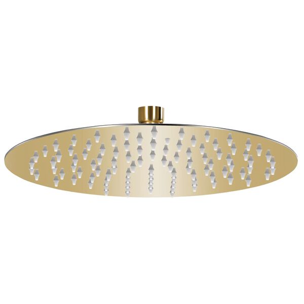 vidaXL Rain Shower Head Stainless Steel 25 cm Round Gold