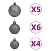 vidaXL Artificial Pre-lit Christmas Tree with Ball Set Green 120 cm PVC