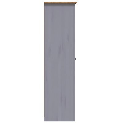 vidaXL 3-Door Wardrobe Grey 118x50x171.5 cm Pine Panama Range
