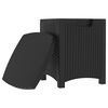 vidaXL Garden Storage Box 39x39x46 cm PP Rattan Graphite