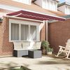 vidaXL Retractable Awning Manual Burgundy 250 x 200 cm Fabric