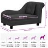 vidaXL Dog Sofa with Pillow Black 83x44x44 cm Plush