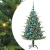 vidaXL Artificial Pre-lit Christmas Tree with Ball Set Green 120 cm