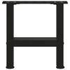 vidaXL Coffee Table Legs Black 2 pcs 30x(30-31) cm Steel