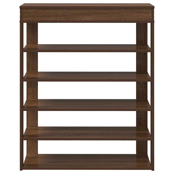 vidaXL Shoe Rack Brown Oak 80x30x98 cm Engineered Wood