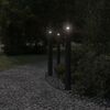 vidaXL Outdoor Floor Lamps with Sensors 3pcs Black 110cm Stainless Steel