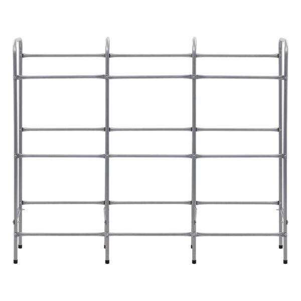 vidaXL Storage Shelf for 9 Crates Silver 145x33x116 cm Steel