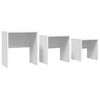 vidaXL Nesting Coffee Tables 3 pcs White Engineered Wood
