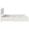 vidaXL Bed Frame with Headboard White 200 x 200 cm Engineered Wood