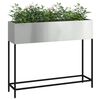 vidaXL Raised Garden Planter Silver 100 x 26 x 82 cm Galvanised Steel
