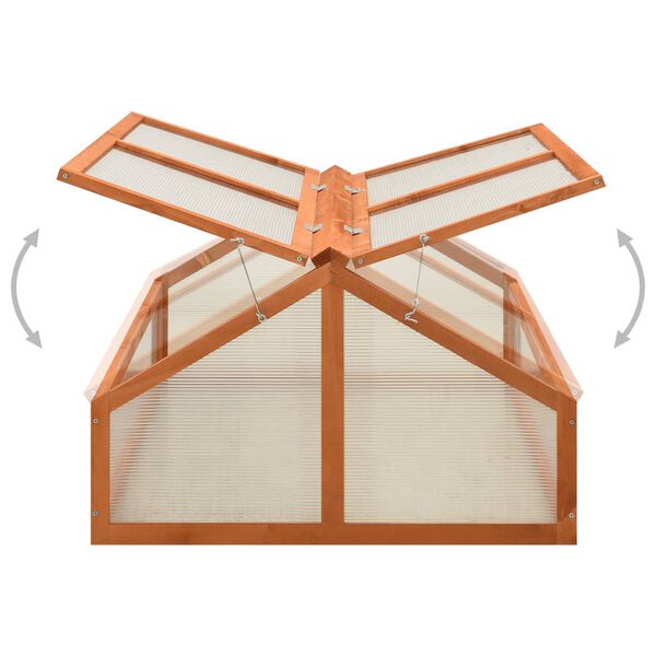 vidaXL Greenhouse 120x80x50 cm Firwood