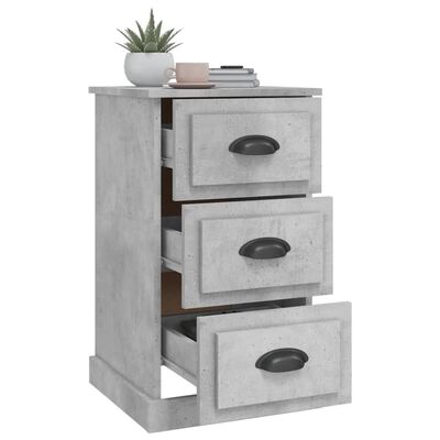 vidaXL Bedside Cabinet Concrete Grey 39x39x67 cm Engineered Wood