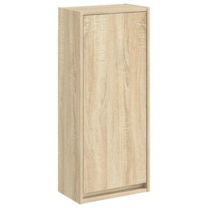 vidaXL Wall-mounted Sink Vanity Sonoma Oak 35 x 20 x 81 cm