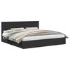 vidaXL Storage Bed with Headboard Black 200 x 200 cm Engineered Wood