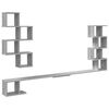 vidaXL Wall-Mounted TV Shelf Grey Sonoma 200 x 15 x 94 cm
