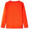 Kids' T-shirt with Long Sleeves Bright Orange 128