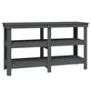 vidaXL Work Bench Grey 142.5x50x80 cm Solid Wood Pine