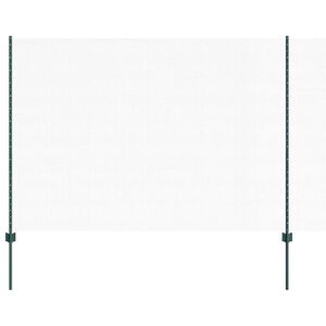 vidaXL Hexagonal Fence with Post 10 x 1.6 m PVC-Coated Steel Green