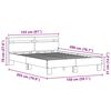 vidaXL Bed Frame with LED Black Oak 150 x 200 cm Engineered Wood