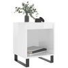 vidaXL Bedside Cabinets 2 pcs High Gloss White 40x35x50 cm Engineered Wood