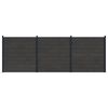 vidaXL Fence Set 3 pcs 526 x 186 cm WPC and Aluminium Black