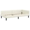 vidaXL Corner Bed Frame with Headboard Cream 80 cm x 200 cm Velvet