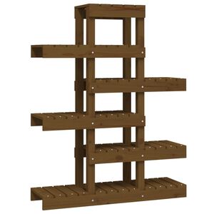 vidaXL Plant Stand Honey Brown 85x25x109.5 cm Solid Wood Pine