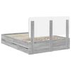 vidaXL Bed Frame with Drawer Grey Sonoma 160 x 200 cm Engineer Wood