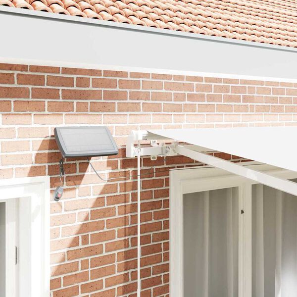 vidaXL Retractable Awning Manual White 350 x 250 cm Fabric and Steel