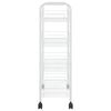 vidaXL 4-Tier Kitchen Trolley White 46x26x85 cm Iron