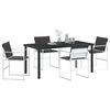 vidaXL Garden Dining Set 5 pcs White Powder-Coated Steel